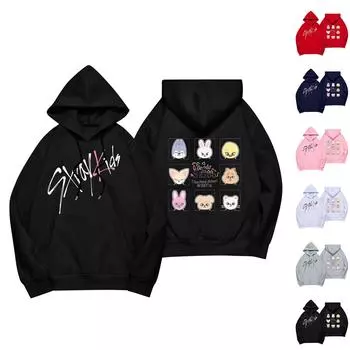 Модные женские повседневные пуловеры с длинными рукавами и капюшоном с принтом L чёрный