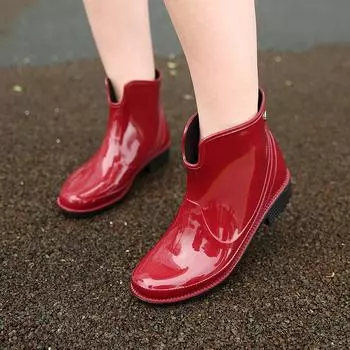 Модные женские повседневные резиновые сапоги для отдыха на открытом воздухе, резиновые сапоги для отдыха на открытом воздухе из ПВХ, нескользящие, водонепроницаемые, 2024, новые женские резиновые сапоги для отдыха на открытом воздухе, водонепроницаемые, р