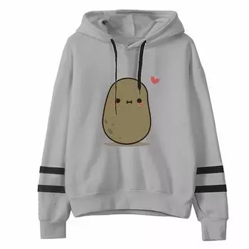 Модные женские повседневные свободные толстовки в полоску с длинными рукавами и принтом, топы M