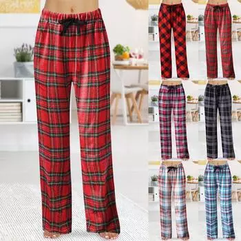 Модные женские повседневные свободные удобные прямые брюки с принтом XXL