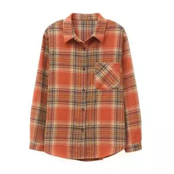 Модные женские повседневные топы, винтажная одежда, клетчатая рубашка, пиджак, весенне-осенний свободный топ с длинным рукавом, средней длины, элегантная женская одежда S разноцветный