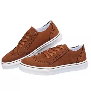 Модные женские повседневные туфли с низким верхом из вулканизированной кожи и круглым носком, плоские туфли на шнуровке, прогулочные туфли для женщин, универсальные и удобные, новинка 2024 года 35 белый