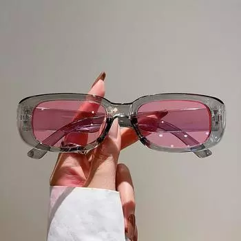 Модные женские прямоугольные солнцезащитные очки в винтажной ретро-оправе с небольшой оправой, очки для вождения на открытом воздухе, солнцезащитные очки UV400, спортивные солнцезащитные очки AS PICTURE