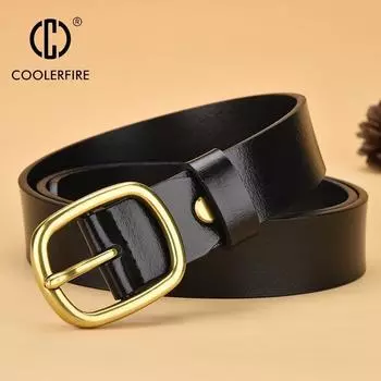Модные женские ремни из натуральной кожи, высококачественные ремни с пряжкой для женщин, повседневные дизайнерские простые ремни LD035 85cm чёрный