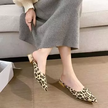 Модные женские ретро туфли 2024 года, весна, новые, на мягкой подошве, удобные и универсальные, простые женские тапочки с круглым носком 35