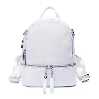 Модные женские рюкзаки из натуральной кожи, женские дизайнерские летние рюкзаки из коровьей кожи первого слоя чёрный