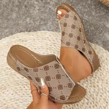 модные женские сандалии 2024 года, новые летние туфли для женщин, сандалии на низком каблуке 2024 года, модные тапочки, летняя женская обувь Sandalias Mujer 36 белый