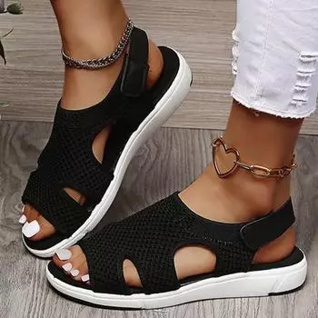 модные женские сандалии 2024 года, новые летние туфли для женщин, туфли на каблуках больших размеров, пляжная повседневная обувь Zapatos Mujer, женская летняя обувь, туфли на танкетке 35