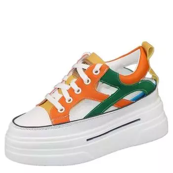 модные женские сандалии 8 см летние босоножки на толстой платформе с высоким каблуком GLADIATOR Baotou Toe крутые кроссовки кроссовки на платформе 34