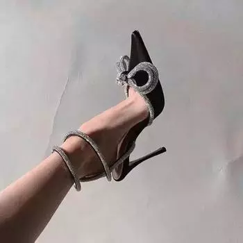 Модные женские сандалии Large42, сексуальные модные туфли на тонком высоком каблуке с открытым носком, танцевальная обувь, летние дизайнерские сандалии для бальных танцев, женские сандалии 40 чёрный