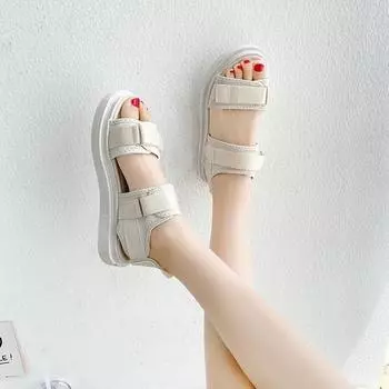 Модные женские сандалии Mazefeng Brand Gladiator Platform 2024, летние модные женские пляжные сандалии на толстой подошве, удобные сандалии из денима Mujer 35