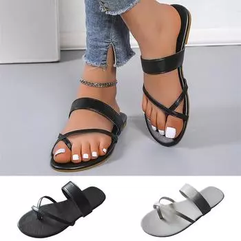 Модные женские сандалии, модная обувь на плоской подошве, дышащие легкие нескользящие женские шлепанцы 38 бежевый