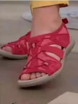 Модные женские сандалии с открытым носком, летние удобные спортивные сандалии с открытым носком, нескользящие, мягкие женские 36 чёрный