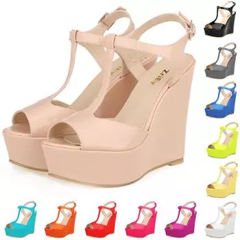 Модные женские босоножки с открытым носком на высоком танкетке, сексуальные клубные туфли на каблуке, модельные туфли, свадебные туфли 35 белый