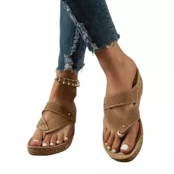 Модные женские сандалии SyfIyno, летняя новая обувь для женщин, шлепанцы на низком каблуке, мягкие тапочки, сандалии, летняя обувь для женщин 36 хаки