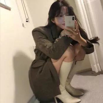 Модные женские сапоги из мягкой кожи высокого качества, сверхтонкие высокие каблуки, сексуальные женские длинные сапоги, модные заостренные носки на молнии 35 бежевый