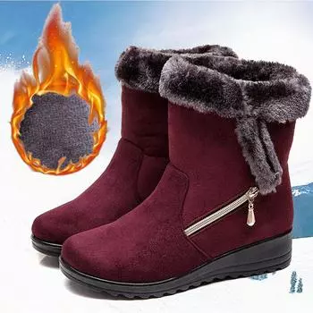 модные женские сапоги модные короткие сапоги женские теплые меховые зимние сапоги черные туфли женские на молнии женские туфли на плоской подошве Mujer Botas женская обувь 35 коричневый