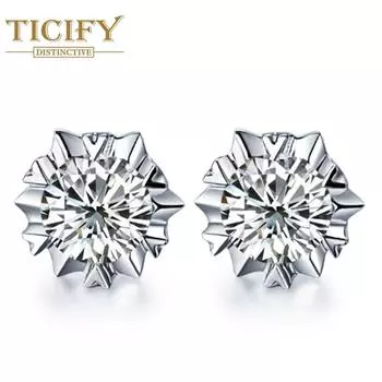 Модные женские серьги, европейские и американские простые вермикулитовые новые серьги-снежинки белый