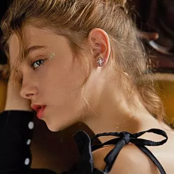 Модные женские серьги-гвоздики, новые серьги со звездами, модные корейские элегантные простые украшения для девочек