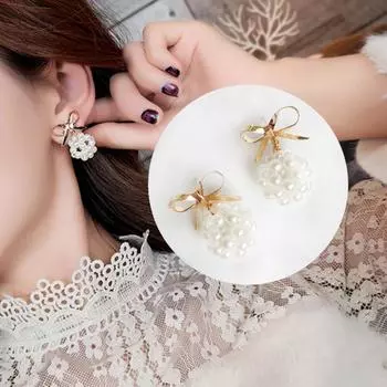 Модные женские серьги-гвоздики с бантом, серьги-гвоздики, ювелирные изделия, подарок на вечеринку