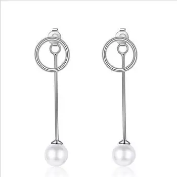 Модные женские серьги-капли с жемчугом для девочек, аксессуары, очаровательные серьги из серебра 925 пробы, женские украшения для влюбленных, Рождественский подарок