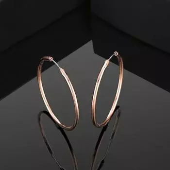 Модные женские серьги-кольца Estele с покрытием из розового золота