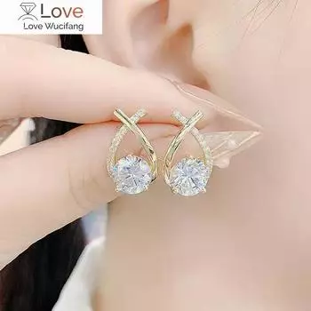 Модные женские серьги-крестики из нержавеющей стали с одним рядом полных бриллиантов и альбумином, кулон для невесты и принцессы, ювелирные изделия, аксессуары Pendie золотой