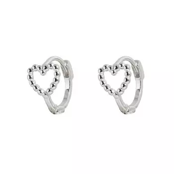 Модные женские серьги в форме сердца с полыми ушками Love Ear Buckle, милые, милые, простые, маленькие, свежие, универсальные серьги в форме сердца Copper