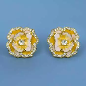 Модные женские серьги, желтые серьги с цветком из эпоксидной смолы, элегантные женские вечерние украшения, эмаль ручной работы, подарок на день рождения жёлтый