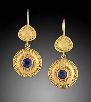 Модные женские серьги жёлтый