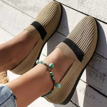 модные женские сетчатые балетки повседневная обувь весна 2024 новые прогулочные туфли модные мокасины дышащие спортивные кроссовки Zapatillas Mujer 36 зелёный