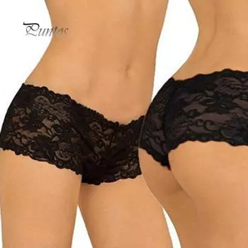 Модные женские сексуальные кружевные бесшовные трусики с цветочным принтом, шорты, нижнее белье XL белый