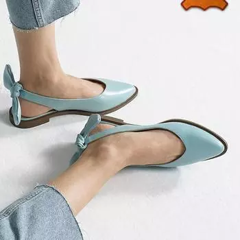 Модные женские синие женские повседневные туфли на плоской подошве из натуральной кожи