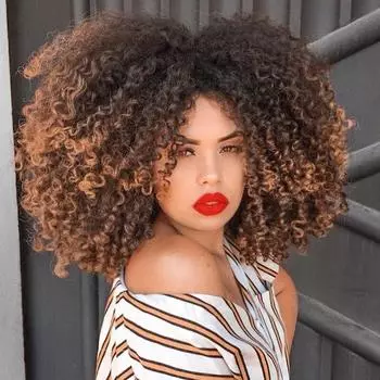 Модные женские синтетические волосы, африканский американский парик, бесклеевой длинный волнистый парик 3
