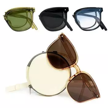 Модные женские складные солнцезащитные очки для улицы Uv400 унисекс портативные складные очки летние дикие красочные квадратные очки Blue