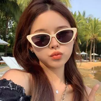 Модные женские солнцезащитные очки «кошачий глаз», винтажные дизайнерские солнцезащитные очки, очки от ультрафиолета, очки для вождения