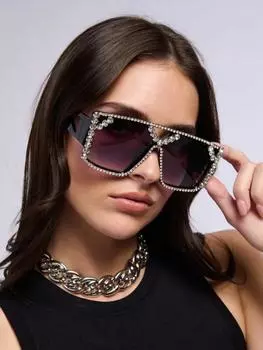Модные женские солнцезащитные очки, оправа очков, солнцезащитные очки с бриллиантовой оправой, большие квадратные солнцезащитные очки, женские солнцезащитные очки для лета