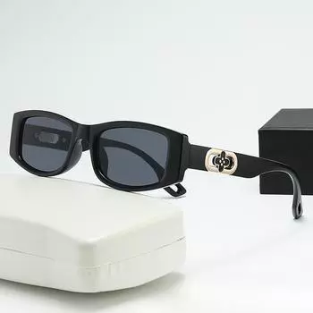 Модные женские солнцезащитные очки в квадратной маленькой коробочке, УФ-солнцезащитные очки для знаменитостей в Интернете