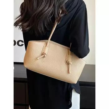 Модные женские сумки через плечо большой емкости, модные женские сумки-тоут для поездок на работу, однотонные, универсальные женские сумки