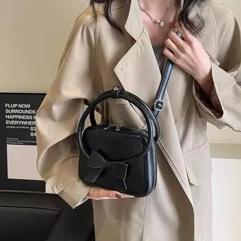 Модные женские сумки через плечо из искусственной кожи с бантом, универсальные сумки через плечо для женщин, бренд