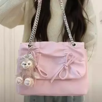 Модные женские сумки через плечо из искусственной кожи с клапаном, большая вместимость, сумка через плечо, горячая распродажа, сумки с бантом для женщин