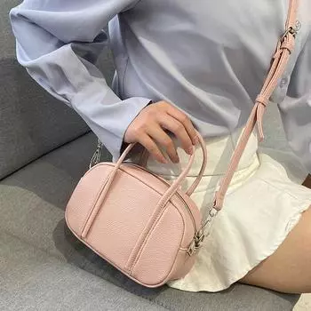 Модные женские сумки через плечо, однотонные, бостонские, ручные сумки через плечо для женщин, простые, маленькие, кожаные женские сумки