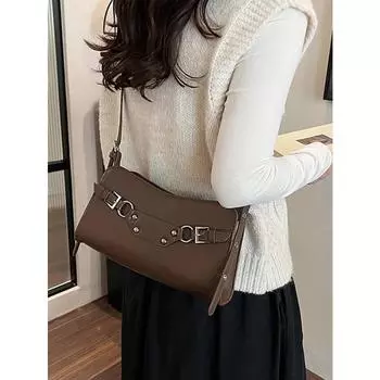 Модные женские сумки через плечо осень-зима универсальная женская сумка через плечо подмышкой из искусственной кожи маленькая квадратная упаковка