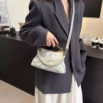 Модные женские сумки через плечо, высококачественные женские сумки через плечо с жемчужными бусинами, новая простота