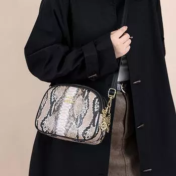 Модные женские сумки из змеевидной кожи плутония, 3-слойная сумка с застежкой-молнией, высококачественная брендовая дизайнерская женская сумка через плечо