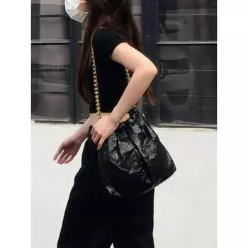 Модные женские сумки на цепочке из искусственной кожи, повседневные женские сумки с ромбовидной решеткой, роскошные черные сумки под мышками, новые