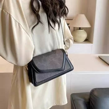 Модные женские сумки на одно плечо с наклонной поверхностью, высокое качество, простота, высокая текстура, новые модели