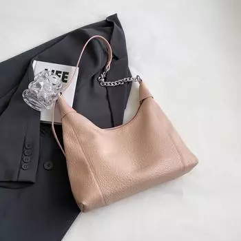 Модные женские сумки на плечо из мягкой кожи, большие вместительные студенческие пакеты для покупок на молнии, однотонные универсальные сумки-тоут для поездок на работу