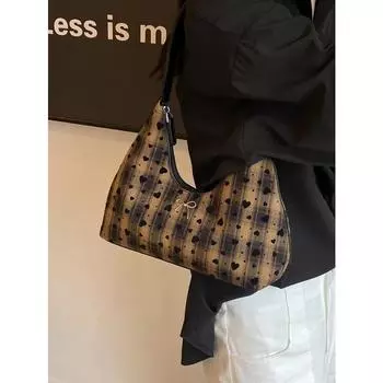 Модные женские сумки на плечо с бантом в горошек, модные печатные сумки на молнии для поездок на работу, осенняя новая женская сумка через плечо