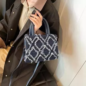 Модные женские сумки Новые модные джинсовые сумки-мессенджеры Тенденция Роскошные дизайнерские универсальные женские сумки